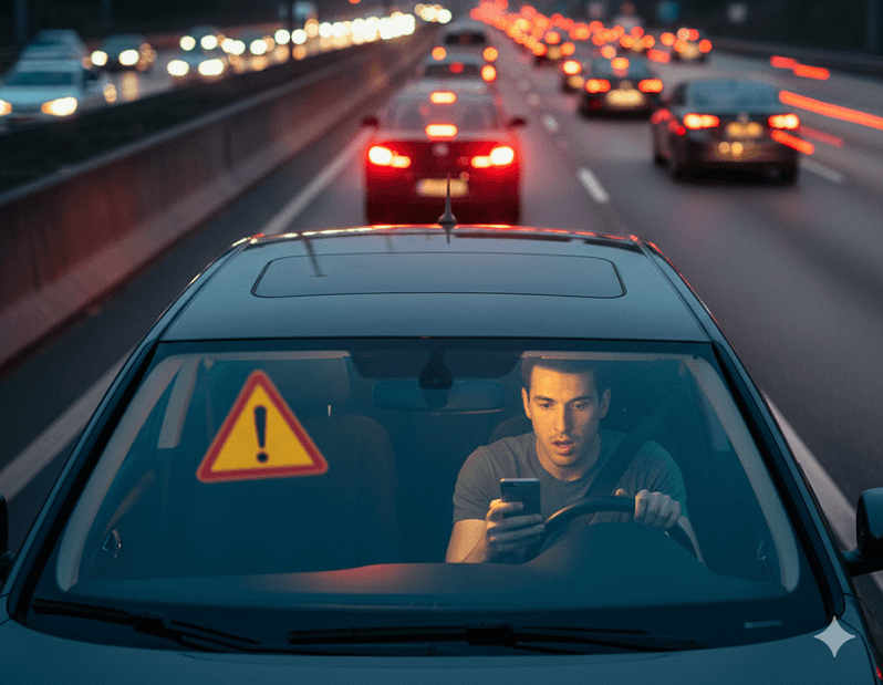 הקשר בין סמארטפון לתאונות דרכים ואיך זה מופיע במבחן התאוריה